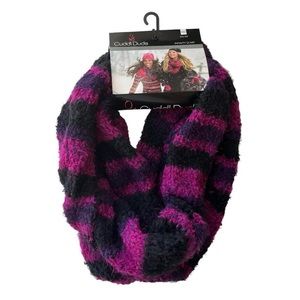 Brand new purple and black stripped infinity scarf with tag